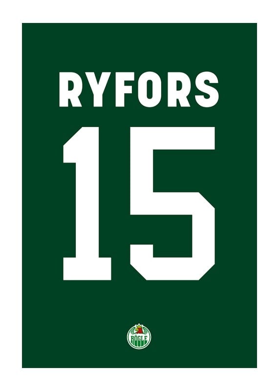 Poster Simon Ryfors #15 Rögle BK 2023/2024