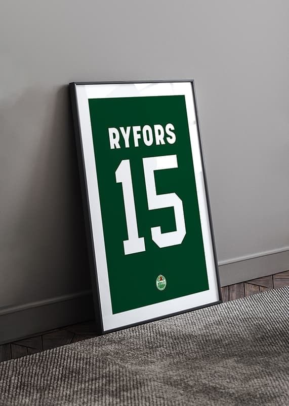 Poster Simon Ryfors #15 Rögle BK 2023/2024 crossfade