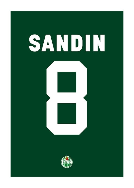 Poster Linus Sandin #8 Rögle BK 2023/2024