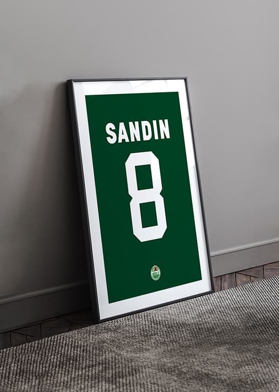 Poster Linus Sandin #8 Rögle BK 2023/2024 crossfade