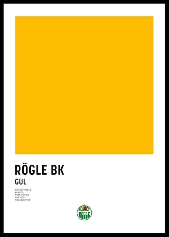 Poster Rögle BK Gul