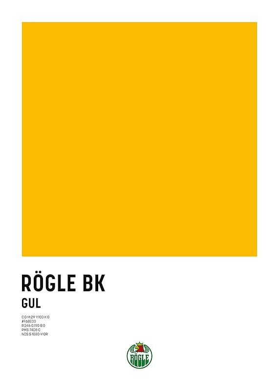 Poster Rögle BK Gul