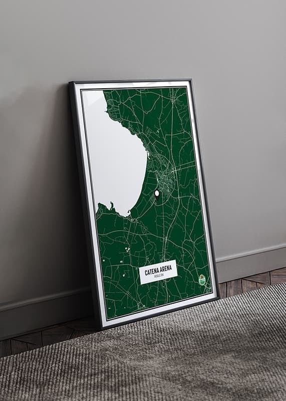 Poster Rögle BK Catena Arena Ängelholm Karta Grön crossfade