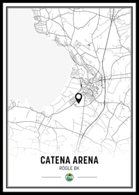 Rögle BK Catena Arena Ängelholm Karta B&W-0