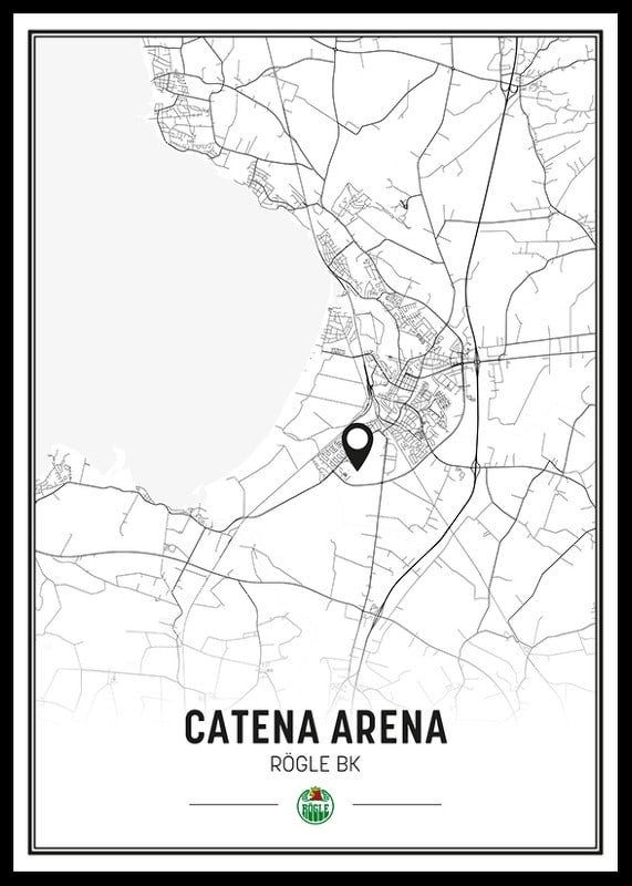 Rögle BK Catena Arena Ängelholm Karta B&W-12