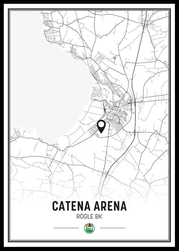 Rögle BK Catena Arena Ängelholm Karta B&W-12