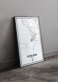 Rögle BK Catena Arena Ängelholm Karta B&W-2