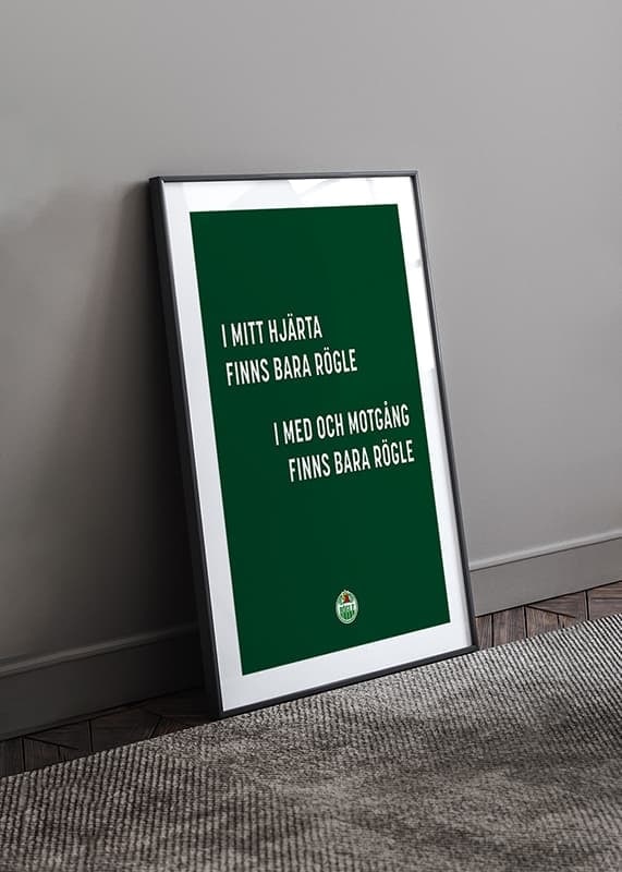 Poster Rögle BK I Mitt Hjärta crossfade