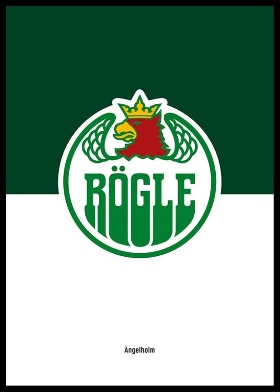Rögle BK Logo Grön & Vit-12