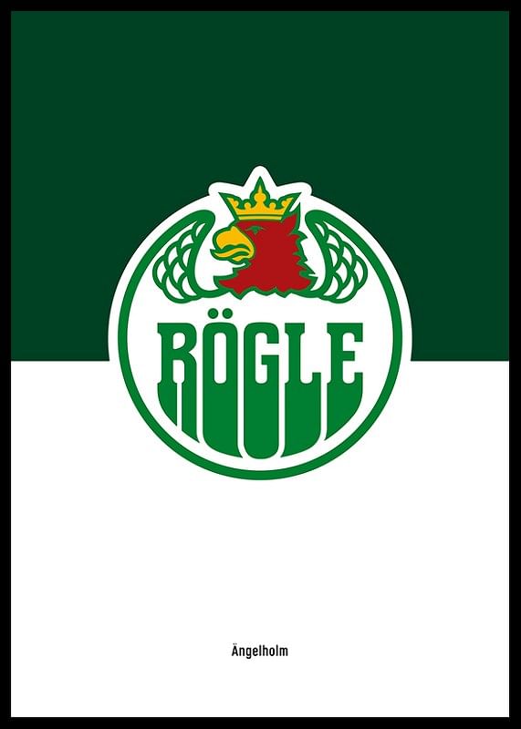 Rögle BK Logo Grön & Vit-12
