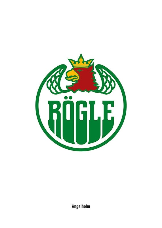 Poster Rögle BK Logo Vit