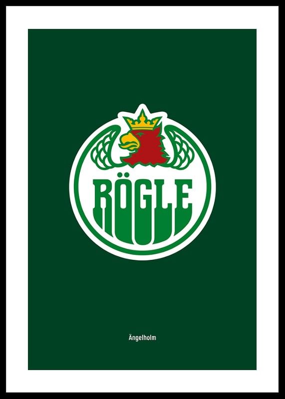 Poster Rögle BK Logo Grön