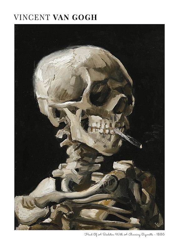 Poster Head Of A Skeleton By Vincent Van Gogh