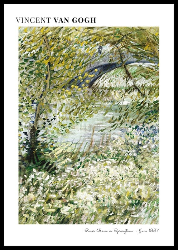 River Bank In Springtime By Vincent Van Gogh-12