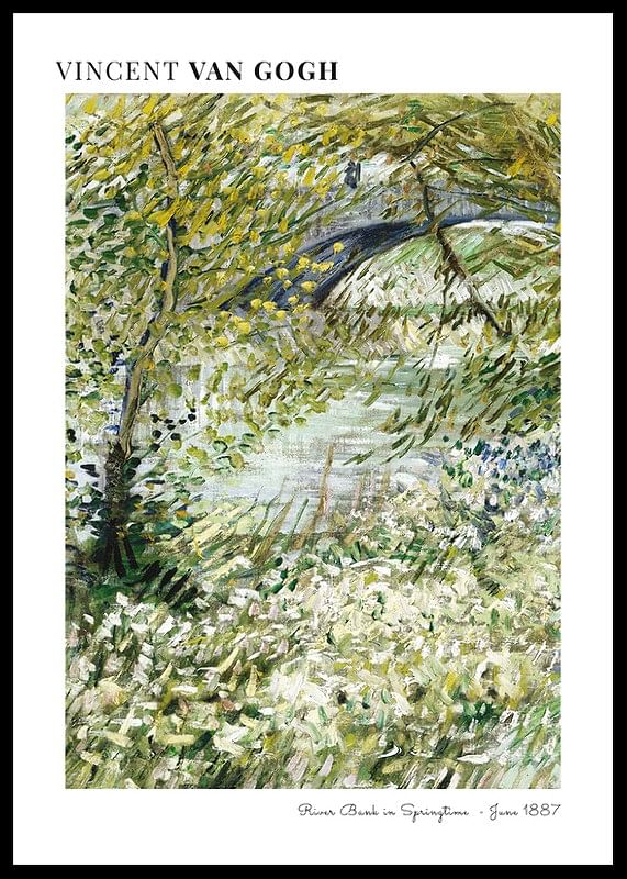 River Bank In Springtime By Vincent Van Gogh-12