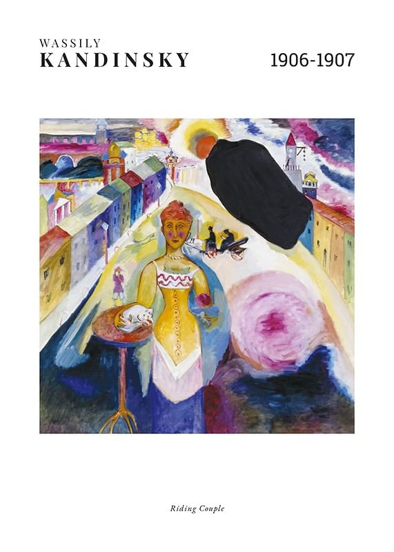 Plagát Riding Couple By Wassily Kandinsky