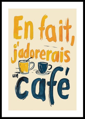 Póster J'adorerais Un Café