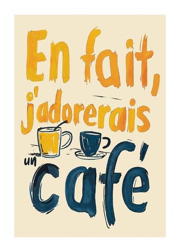 Plakat J'adorerais Un Café
