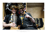 Oscar Lindberg och målvakt Gustaf Lindvall under final fem-1