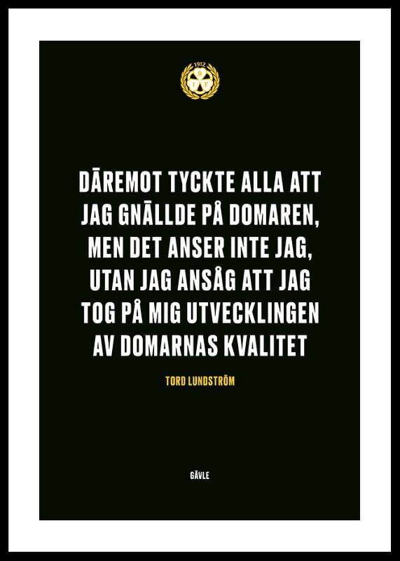 Poster Utvecklingen Av Domarnas Kvalitet Brynäs IF