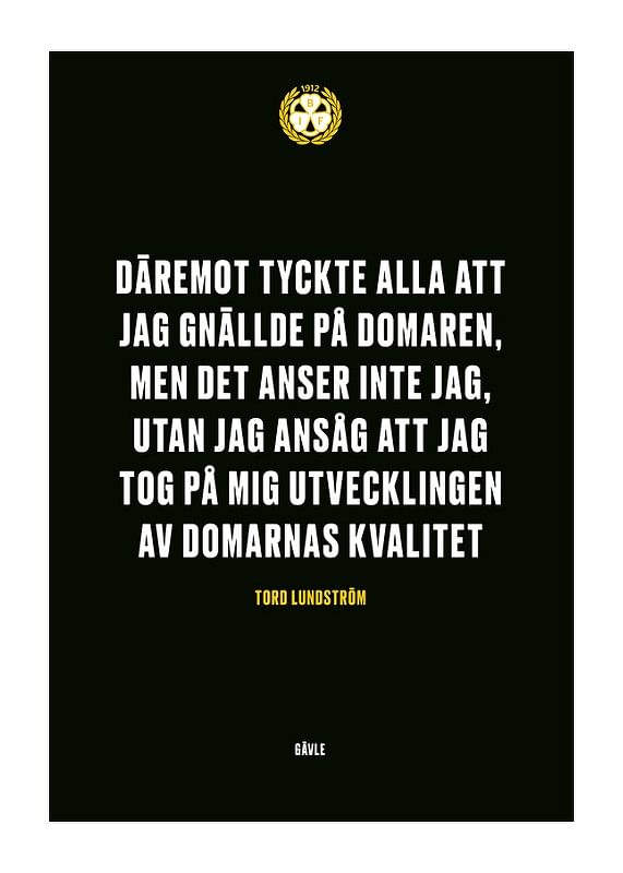 Poster Utvecklingen Av Domarnas Kvalitet Brynäs IF