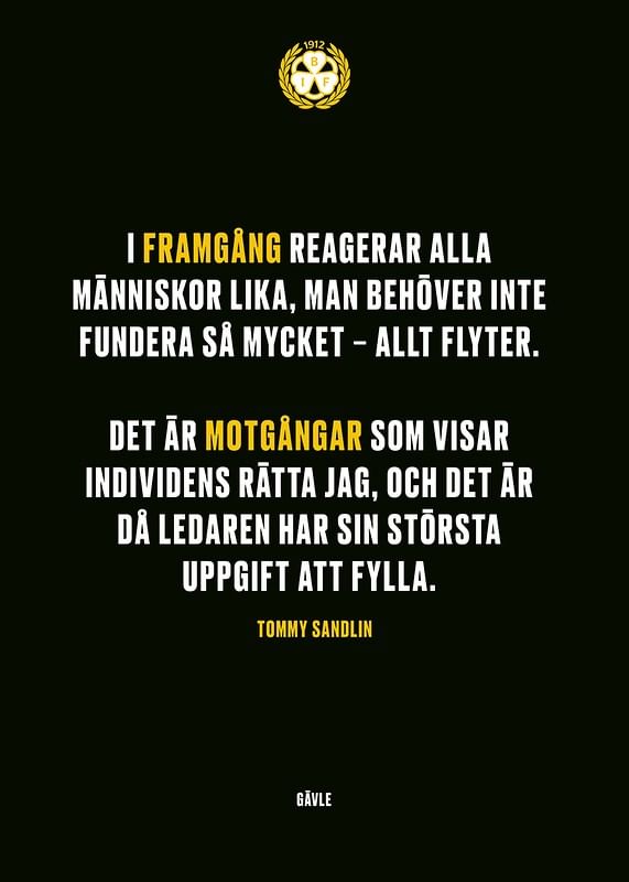 Det Är Motgångar Som Visar Individens Rätta Jag Brynäs IF-12