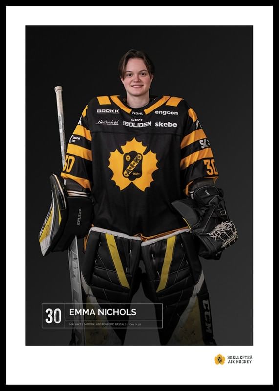 Poster Emma Nichols #30 Skellefteå AIK 2023/2024