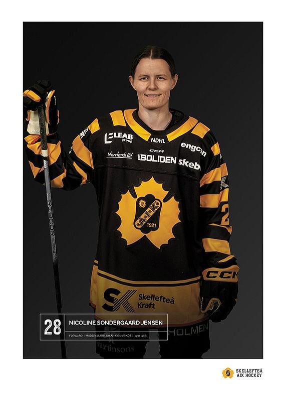 Poster Nicoline Sondergaard Jensen #28 Skellefteå AIK 2023/2024