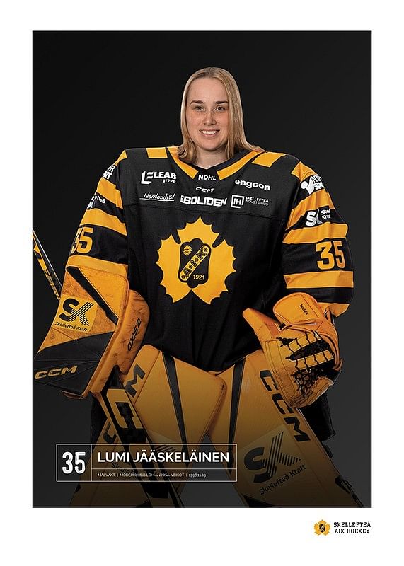 Poster Lumi Jääskeläinen #35 Skellefteå AIK 2023/2024