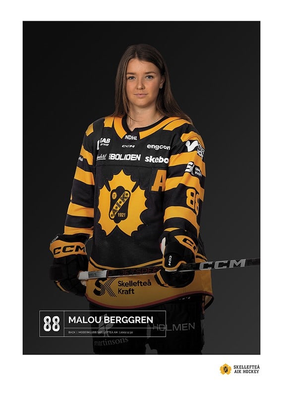 Poster Malou Berggren #88 Skellefteå AIK 2023/2024