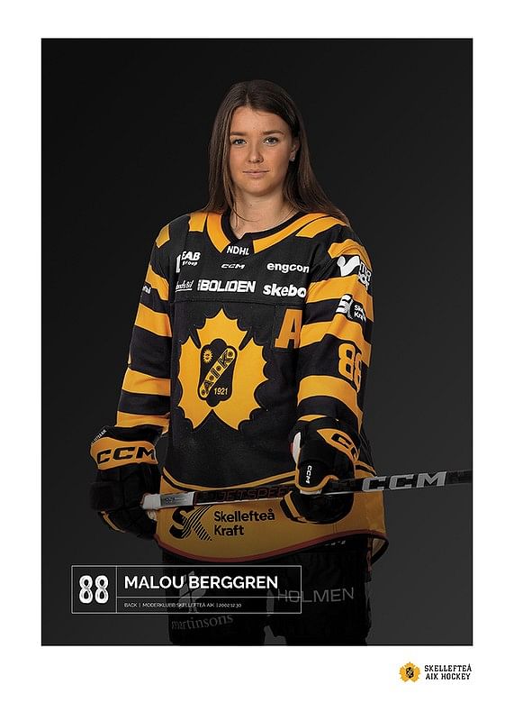 Poster Malou Berggren #88 Skellefteå AIK 2023/2024