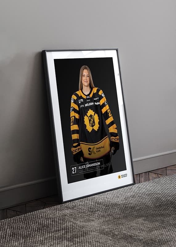Poster Alice Johansson #27 Skellefteå AIK 2023/2024 crossfade