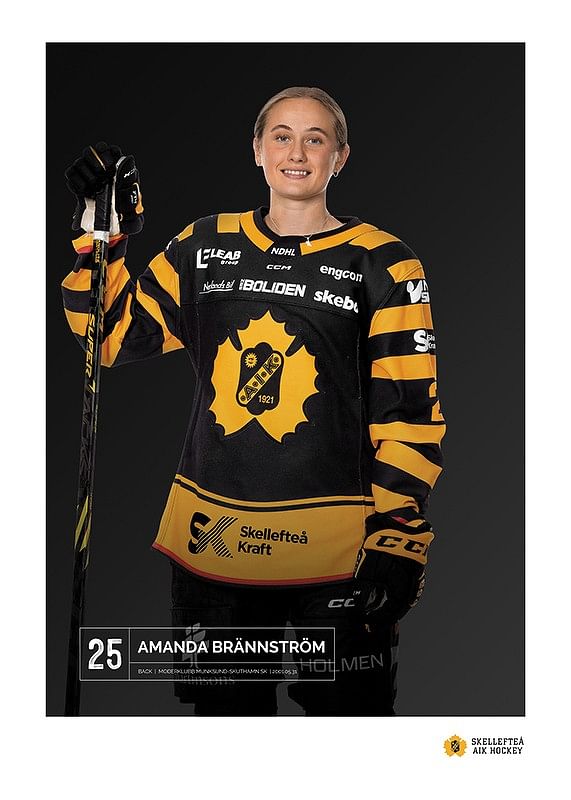 Poster Amanda Brännström #25 Skellefteå AIK 2023/2024