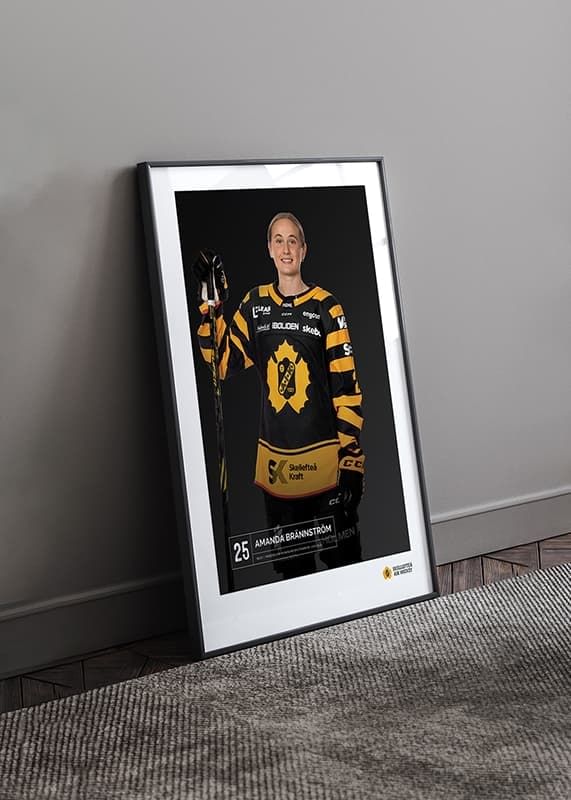 Poster Amanda Brännström #25 Skellefteå AIK 2023/2024 crossfade