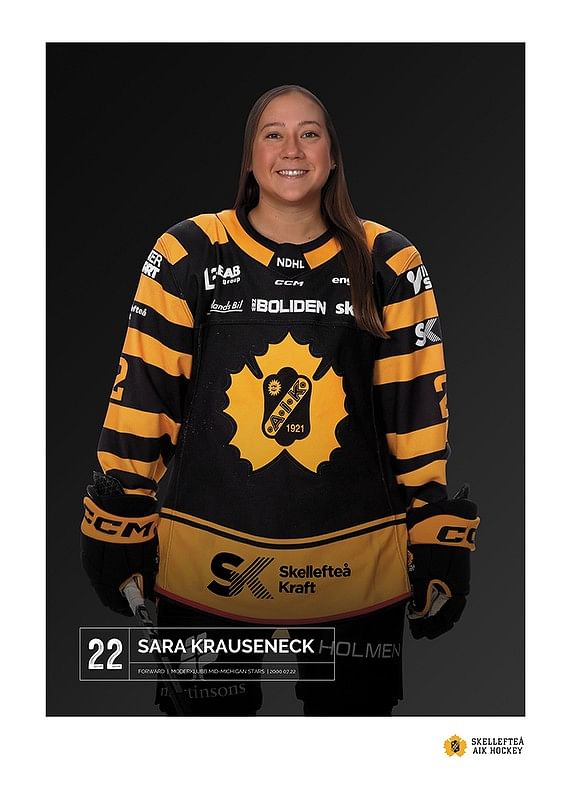 Poster Sara Krauseneck #22 Skellefteå AIK 2023/2024