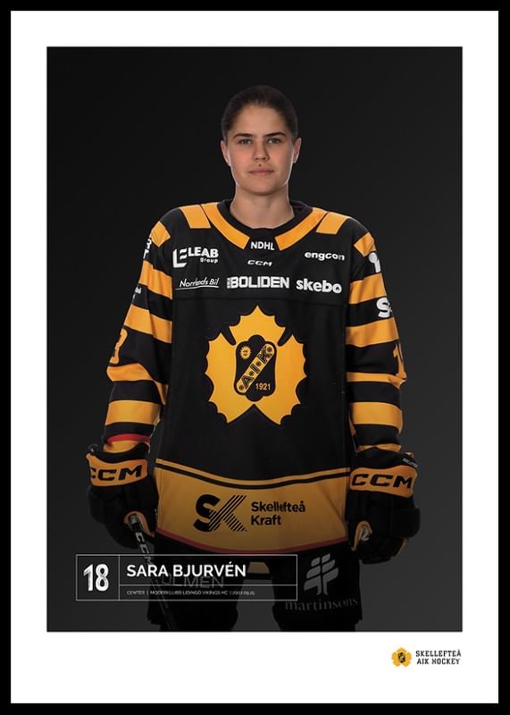 Poster Sara Bjurvén #18 Skellefteå AIK 2023/2024
