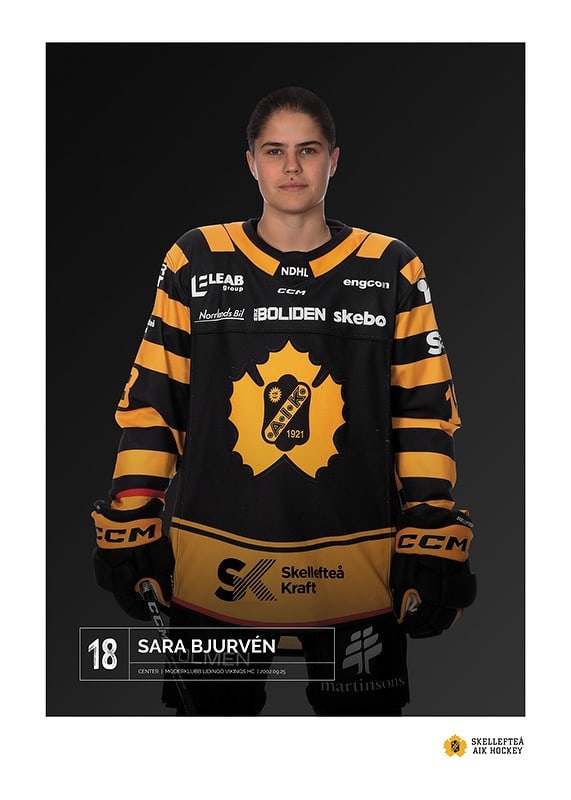 Poster Sara Bjurvén #18 Skellefteå AIK 2023/2024