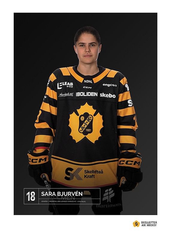 Poster Sara Bjurvén #18 Skellefteå AIK 2023/2024