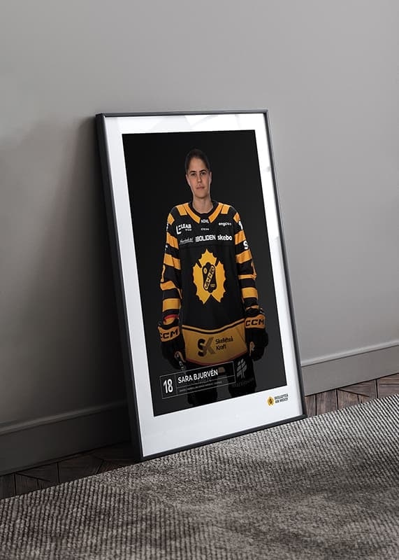Poster Sara Bjurvén #18 Skellefteå AIK 2023/2024 crossfade
