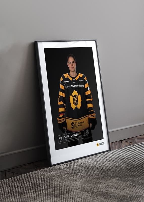 Poster Sara Bjurvén #18 Skellefteå AIK 2023/2024 crossfade