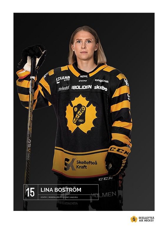 Poster Lina Boström #15 Skellefteå AIK 2023/2024