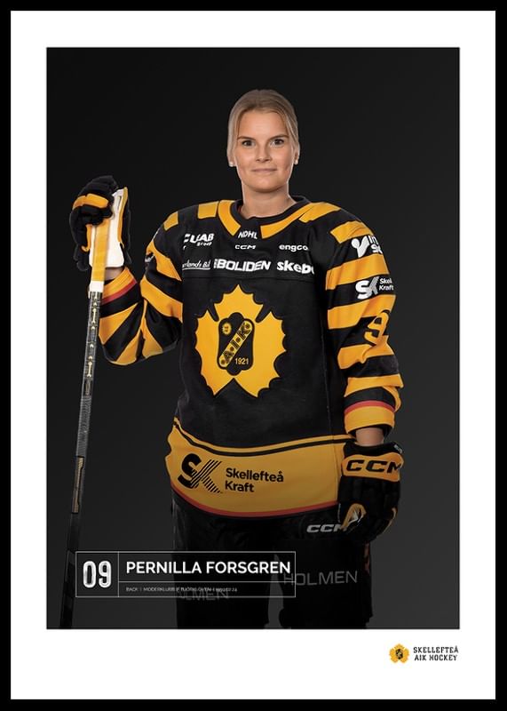 Poster Pernilla Forsgren #09 Skellefteå AIK 2023/2024