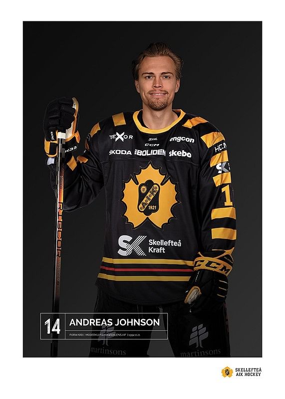 Poster Andreas Johnson #14 Skellefteå AIK 2023/2024
