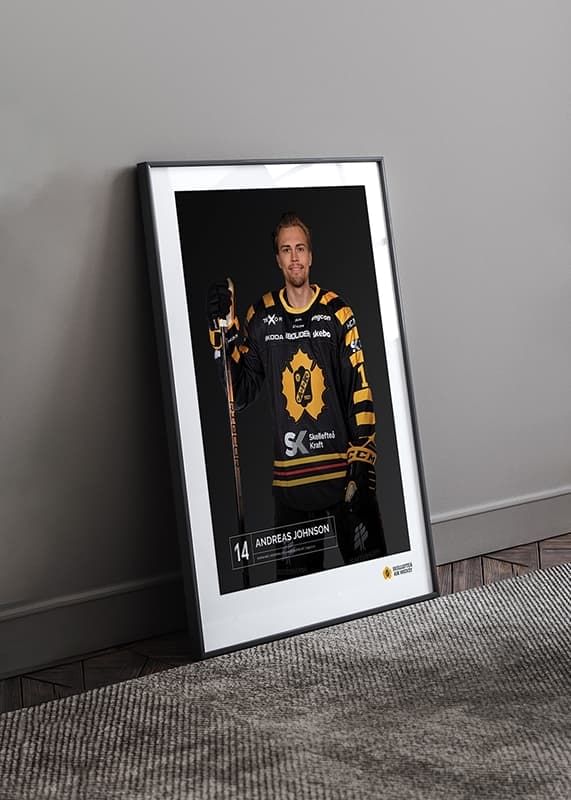 Poster Andreas Johnson #14 Skellefteå AIK 2023/2024 crossfade