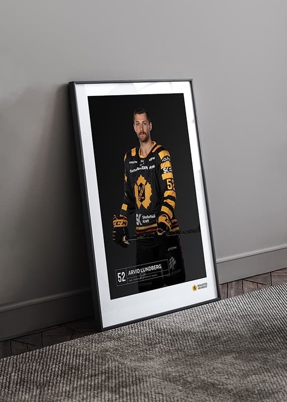Poster Arvid Lundberg #52 Skellefteå AIK 2023/2024 crossfade