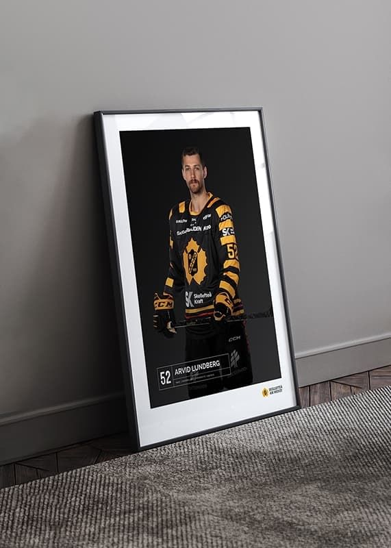 Poster Arvid Lundberg #52 Skellefteå AIK 2023/2024 crossfade