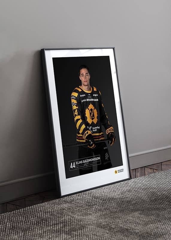 Poster Elias Salomonsson #44 Skellefteå AIK 2023/2024 crossfade