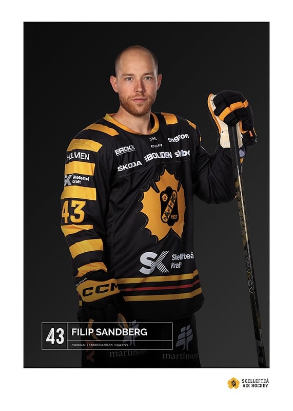 Poster Filip Sandberg #43 Skellefteå AIK 2023/2024