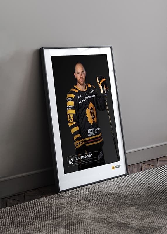 Poster Filip Sandberg #43 Skellefteå AIK 2023/2024 crossfade