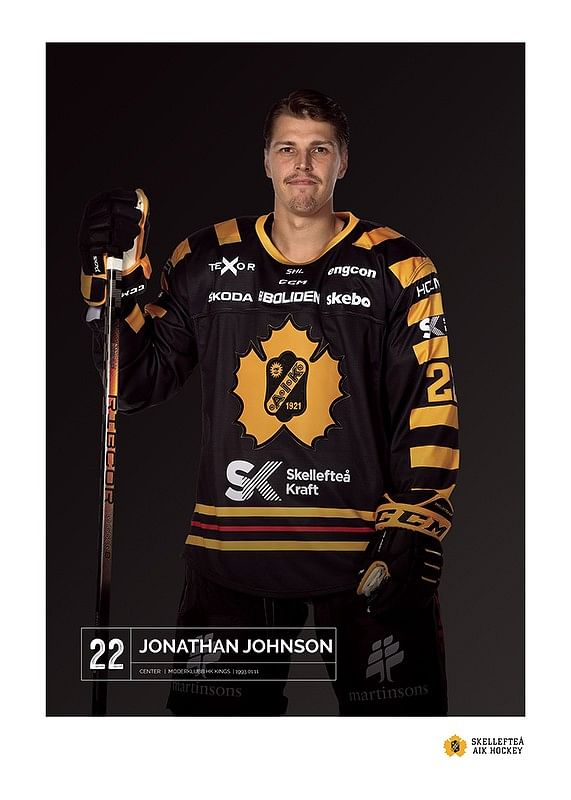 Poster Jonathan Johnson #22 Skellefteå AIK 2023/2024